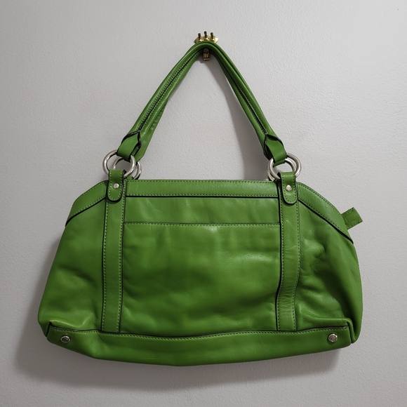 Talbots Handbags - Talbots Vintage Genuine Leather Green Handbag Purse